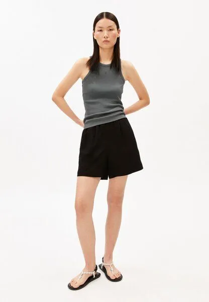 ARMEDANGELS ARMEDANGELS GMT DYE RIB Damen Top aus Bio-Baumwoll Mix, Space steel, – Produktbild 4 von 4