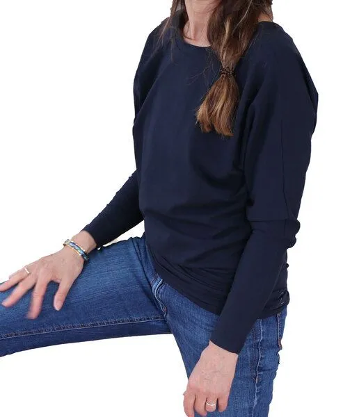 ESPARTO ESPARTO Longshirt Eva, Nachtblau, – Produktbild 1 von 4
