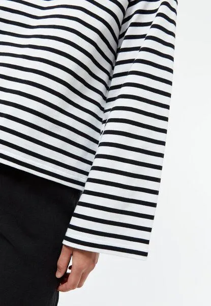 Givn Berlin Givn Berlin Gestreiftes Langarmshirt GBLACEY aus Bio-Baumwolle, Black / white (stripes), – Produktbild 3 von 4