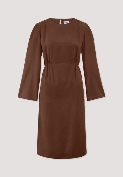 hessnatur hessnatur Kleid Kniebedeckend aus reinem TENCEL Lyocell, Dunkles rost, – Produktbild 4 von 4