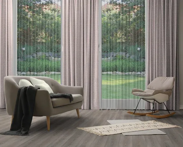 Nature by Adam Nature by Adam Vorhang aus Leinen & Bio-Baumwolle - Made in Germany - Scribble, Lila, – Produktbild 7 von 8