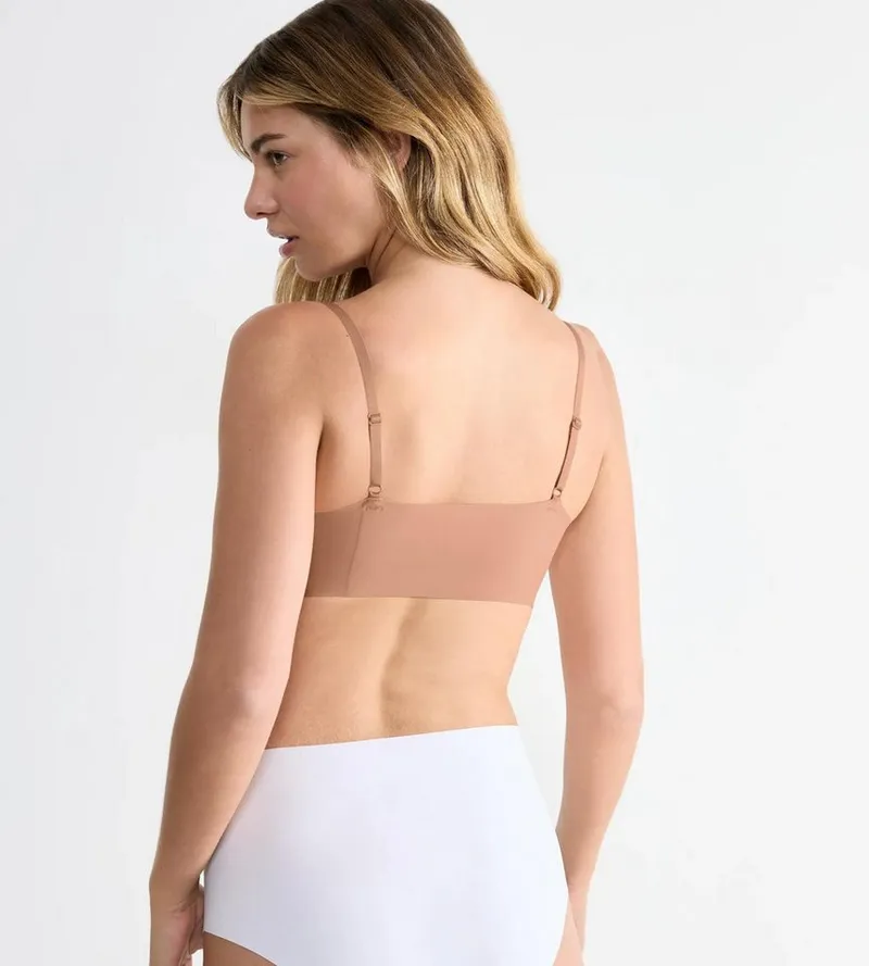 Sloggi Sloggi Bralette ZERO Microfibre 2.0 nahtlos, herausnehmbare Einlagen, mittlerer Halt, Microfaser, Braun, – Produktbild 5 von 5