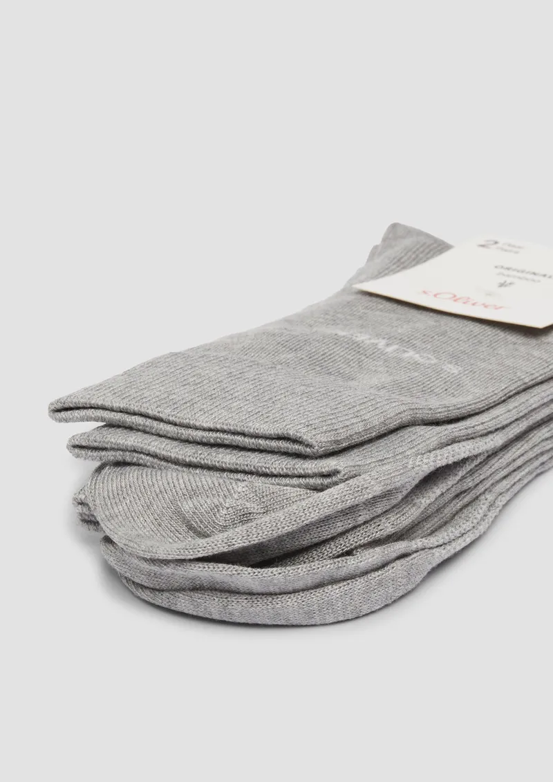 s.Oliver s.Oliver Bambus-Kurzsocken im 2er-Pack, Grau, – Produktbild 4 von 4
