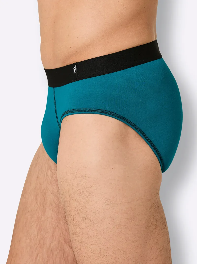 wäschepur men Slip aquapetrol + schwarz, Aquapetrol + schwarz, – Produktbild 2 von 3