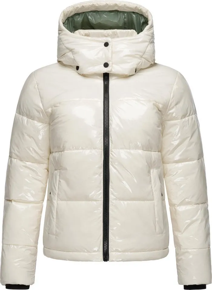 ragwear ragwear Steppjacke Roobie super stylische, gänzende Damen Winterjacke, Weiß, – Produktbild 4 von 5