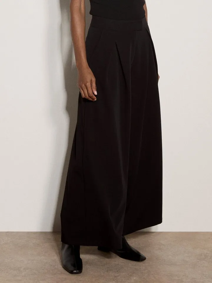 Apricot Apricot Stoffhose Weite Hose mit Plissee, Schwarz, – Produktbild 2 von 4