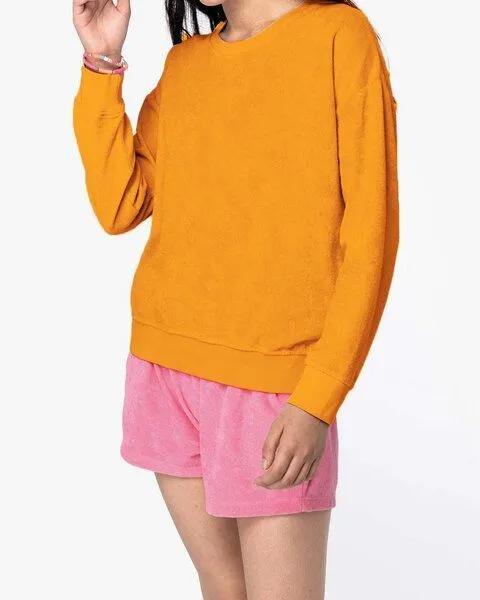 YTWOO YTWOO Terry Towel Oversize-Sweatshirt für Damen - Made in Portugal, Orange, – Produktbild 1 von 3