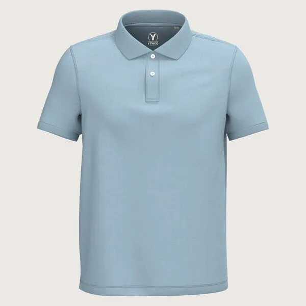 YTWOO YTWOO Herren Piqué-Poloshirt Midweight, Aquamarine, – Produktbild 1 von 2