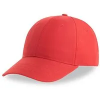 Atlantis Headwear Atlantis Headwear Atlantis Recy Six Cap Klassische, strukturierte Baseballkappe, Geschwungener Schirm, Hochwertiger Klettverschluss, Rot, – Produktbild 1 von 1