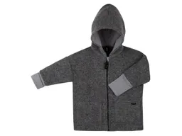 Pure pure by Bauer PURE PURE by Bauer Kinder Jacke mit Kapuze Bio-Schurwolle Walk grau-melange Gr.86/92 – Produktbild 1 von 1