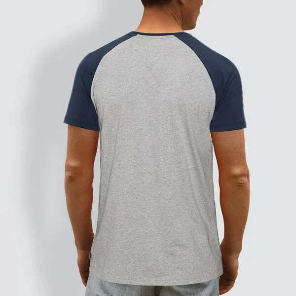 little kiwi little kiwi Herren T-Shirt, "Kleiner Kiwi", Navy/Heather Ash – Produktbild 2 von 3