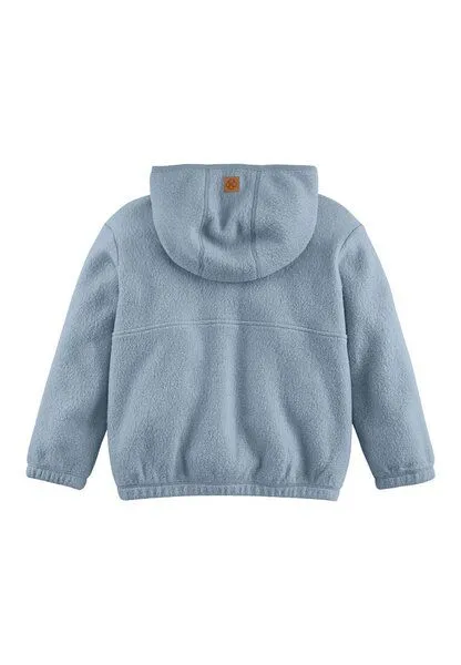 hessnatur hessnatur Fleece-Jacke aus reiner Bio-Baumwolle, Helles jeansblau, – Produktbild 4 von 4