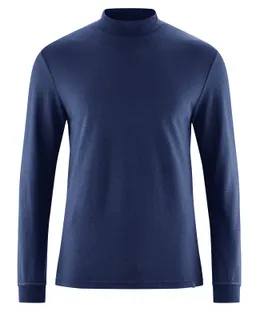 HempAge Hempage Herren vegan Rollkragenpullover Mit Langen Ärmeln Nachtblau – Produktbild 1 von 1