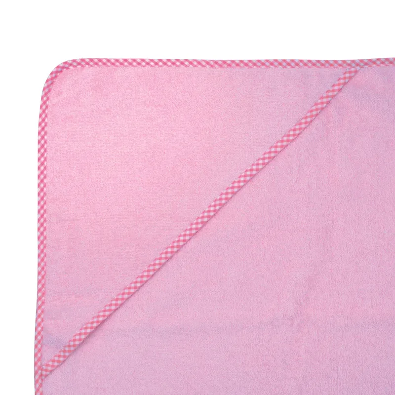 Wörner Wörner Kapuzen-Badetuch 80x80 cm rosa, Rosa, – Produktbild 1 von 2