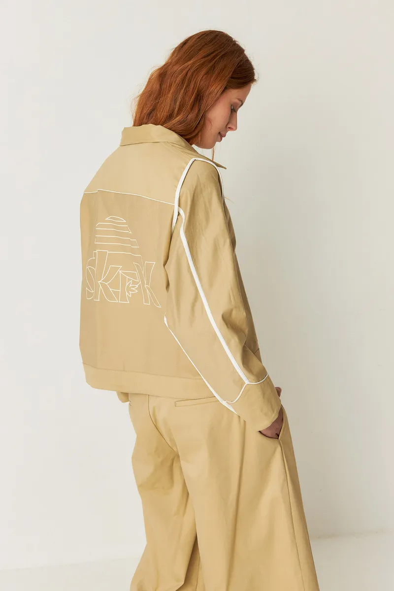 SKFK SKFK Damen vegan Jacke Olga Beige, Beige, – Produktbild 1 von 1