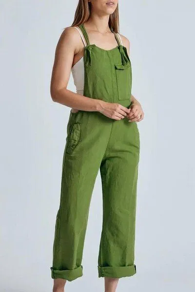 Flax and Loom Flax and Loom Leinen Latzhose Mary Lou, Spring green (grün), – Produktbild 4 von 6