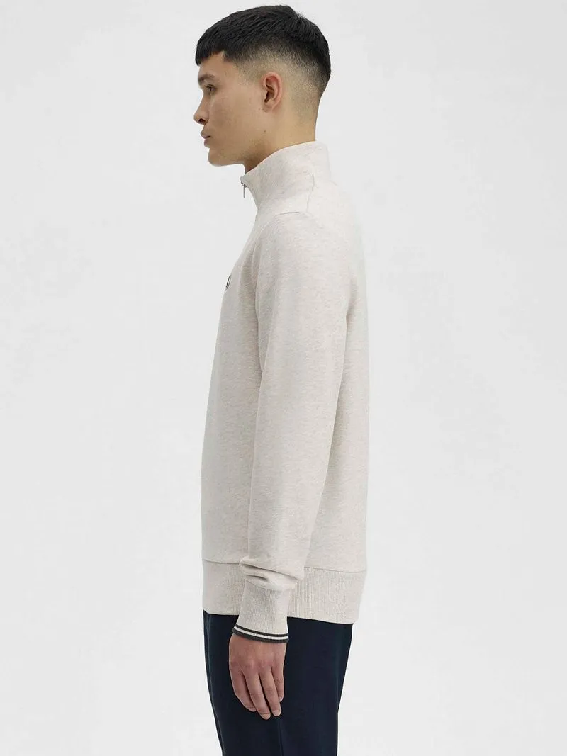 Fred Perry Fred Perry Half Zip Pullover Melange Beige - Größe S, Beige, – Produktbild 5 von 5