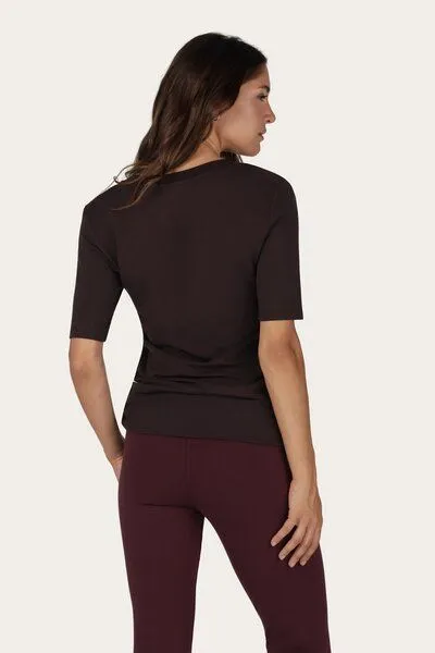 Urban Goddess Urban Goddess Dry Fit Yoga Shirt Kami, Coffee (braun), – Produktbild 5 von 5