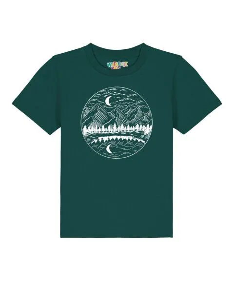 watabout.kids watabout.kids T-Shirt Kinder Mountains by night, Glazed green, – Produktbild 1 von 2