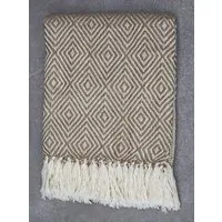 Eco Inner Living Eco Inner Living Herringbone Decke 100 % recycelte Plastikflaschen tolle Farben, Beige, – Produktbild 1 von 1