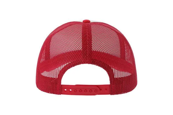 Atlantis Headwear Atlantis Headwear Damen / Herren Mesh Cap 15 Farben, Weiss/rot, – Produktbild 4 von 5