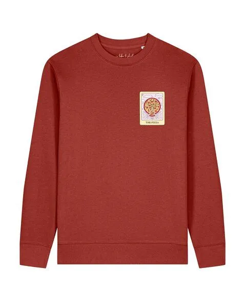 watapparel watapparel Sweatshirt Unisex Tarot The Pizza, Earthy red, – Produktbild 1 von 2