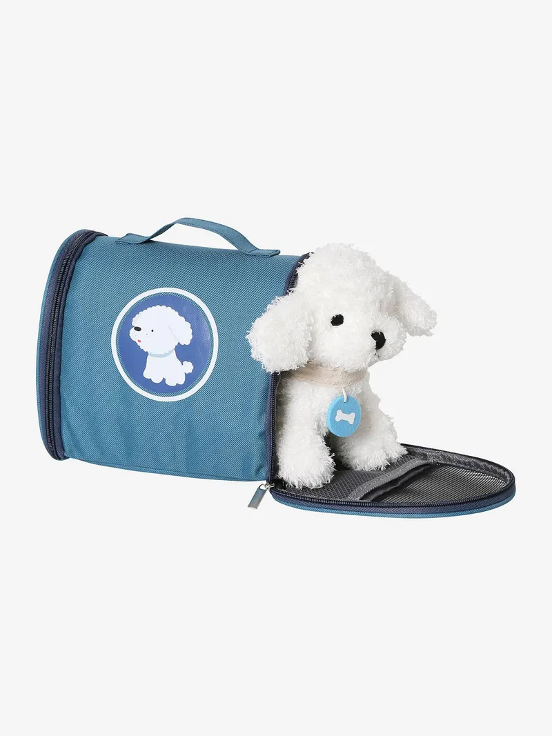 Vertbaudet Vertbaudet Plüschhund mit Zubehör, Blau, – Produktbild 2 von 4