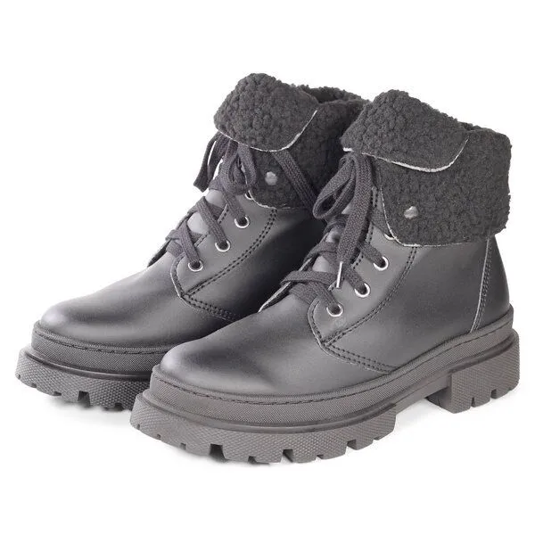 Fairticken Fairticken Stiefel Vegan BRAGA gefüttert mit veganem "Mais"-Leder, Schwarz, – Produktbild 3 von 4