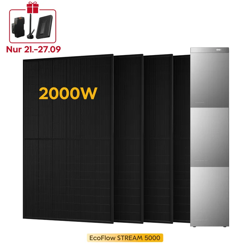 EcoFlow EcoFlow Stream 5000, All-in-One Speicher für Balkonkraftwerke, mit 4 Bifaziale Solarmodule, by Powerness - 500W X 4 / 15kWh / Selbstabholung – Produktbild 2 von 2