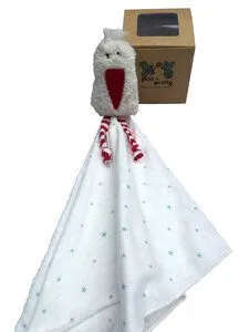 Pat und Patty Pat und Patty Personalisertes Schmusetuch/ Schnuffeltuch, Greifling "Storch" naturweiss aus Baumwolle-kbA – Produktbild 3 von 3