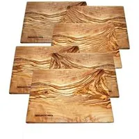 NATUREHOME NATUREHOME Kuchen-Teller Frühstücksbrett Olivenholz 25x15 cm und Sets – Produktbild 2 von 7