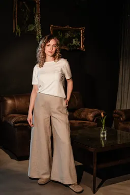 De IONESCU De IONESCU Damen vegan Hose Palazzo Leinen – Produktbild 1 von 1
