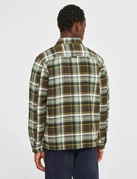 KnowledgeCotton Apparel KnowledgeCotton Apparel Flanell-Overshirt - Big checked heavy flannel overshirt - aus Bio-Baumwolle, Grün(green check), – Produktbild 3 von 4