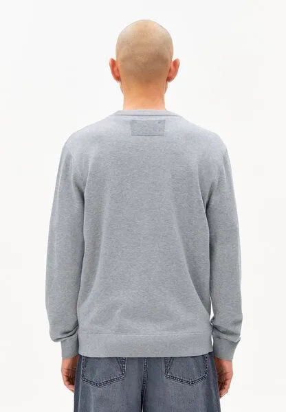 ARMEDANGELS ARMEDANGELS LOUKAA Herren Pullover aus Bio-Baumwolle, Silver melange, – Produktbild 2 von 4