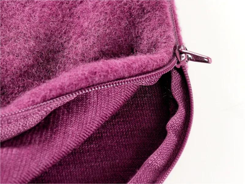 Lilano Lilano Schlafsack Baby Bio-Merinowolle Frottee-Plüsch beere Gr.62/68, Lila, – Produktbild 2 von 2