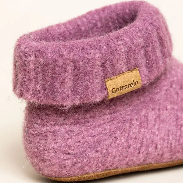 Gottstein Gottstein Hüttenschuh Knit Boot aus 100% Schurwolle - Filz-Hausschuh made in Tirol, Pink, – Produktbild 4 von 8