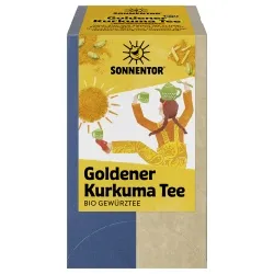SONNENTOR Goldener Kurkuma-Tee mit Ingwer & Kardamom im Beutel – Produktbild 1 von 1