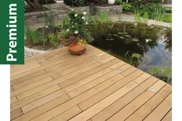 woodstore24 Eiche Premium Terrassendiele, Select Sortierung, leicht grau vorgeölt, 23 mm (S) x 100 mm (B), Länge: 1,8 m – Produktbild 1 von 1