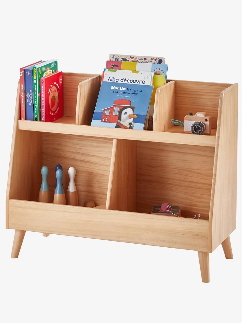 Vertbaudet Kinderzimmer Regal KONFETTI NATUR, Braun, – Produktbild 3 von 4