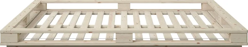 OTTO home Futonbett "PALO " Massivholzbett, rundum Ablagefläche (H/B/T ca. 16/158/218), Bodenbett, zertifiziertes Massivholz (Kiefer), Weiß, – Produktbild 5 von 5