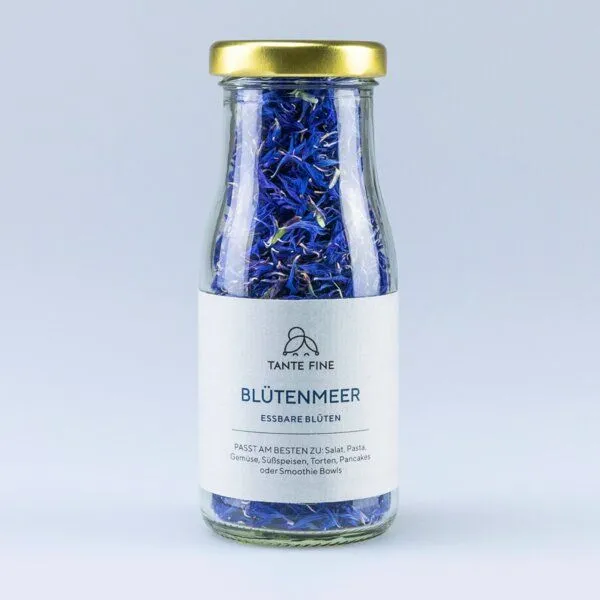 Tante Fine Tante Fine Bio BLÜTENMEER * essbare getrocknete Kornblumenblüten * Streudeko für Gerichte – Produktbild 1 von 4