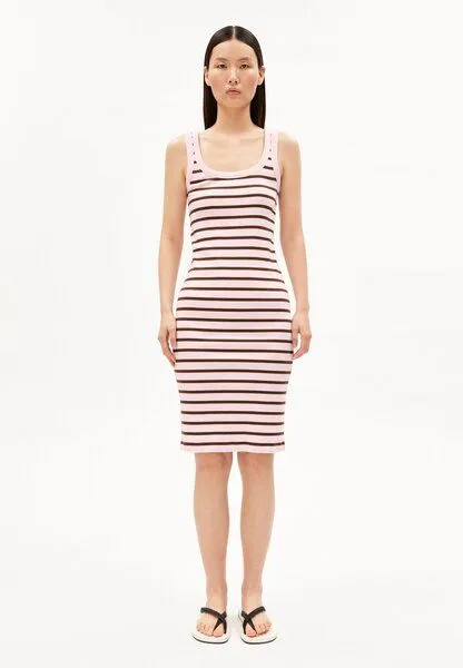 ARMEDANGELS ARMEDANGELS RIB STRIPE Damen Bio-Baumwoll Mix, Pink mist-dried palm, – Produktbild 4 von 4