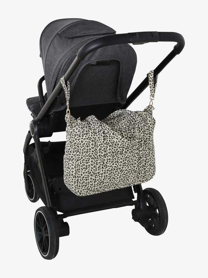 Vertbaudet Wickeltasche aus Baumwoll-Musselin JOIOSA, Beige leo, – Produktbild 4 von 4