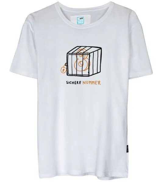 Gary Mash GARY MASH T-Shirt Sichere Nummer aus Biobaumwolle, Weiß, – Produktbild 1 von 3
