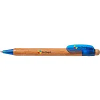 Memo PEFC-zert. Holz-Druckkugelschreiber 'Prisma wood' blau trans. Funktion – Produktbild 1 von 1