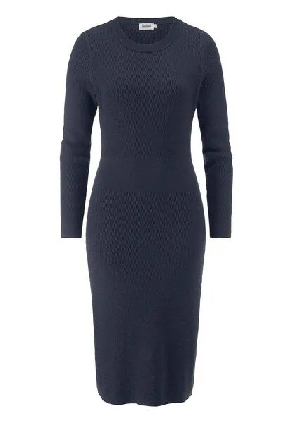 hessnatur hessnatur Strick Kleid Regular aus Bio-Baumwolle mit Bio-Merinowolle, Marine, – Produktbild 3 von 4