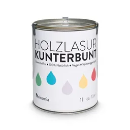 ekomia ekomia Kunterbunt Holzlasur 1l (weiß) – Produktbild 1 von 1