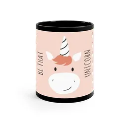 PepMelon PepMelon Be that unicorn Einhorn Schwarzer Becher, 330 ml 11 oz – Produktbild 1 von 1