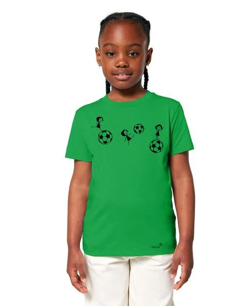 FellHerz FellHerz Kids T-Shirt Fußball-Mädchen fresh green – Produktbild 2 von 3