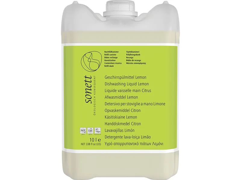 Sonett Sonett Geschirrspülmittel "Lemon" mit Lemongrassöl, Nachfüllung, 10 l – Produktbild 1 von 2